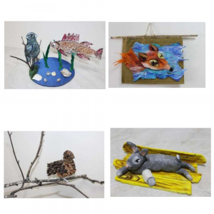 Детские работы приняли участие в онлайн-выставке поделок «Живые иллюстрации книг»