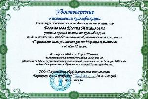 Повышение квалификации специалистов АУ СОН ТО ЦКР «Родник» 